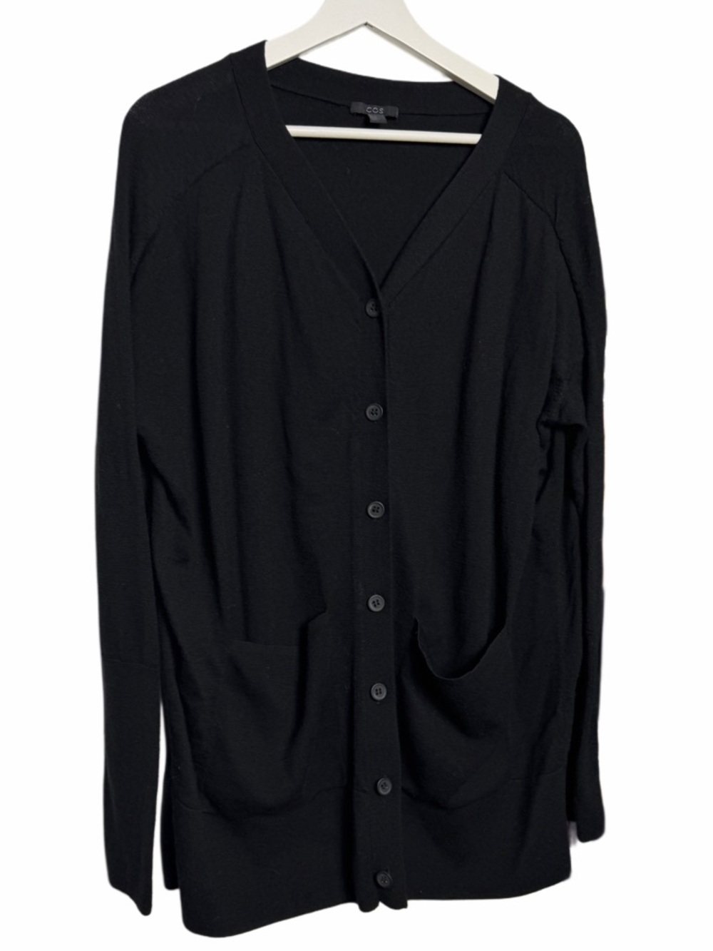 COS Black Button Down Wool Cardigan - Picture 2 of 7